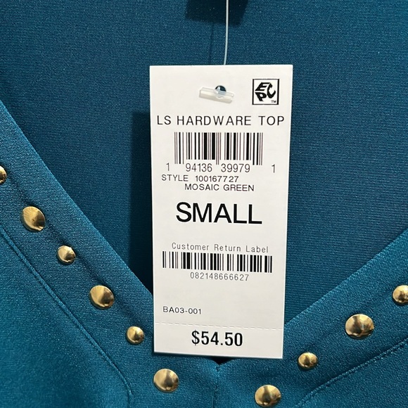 Long sleeve top by I.N.C. International Concepts® embellished with gold studding - Picture 3 of 5